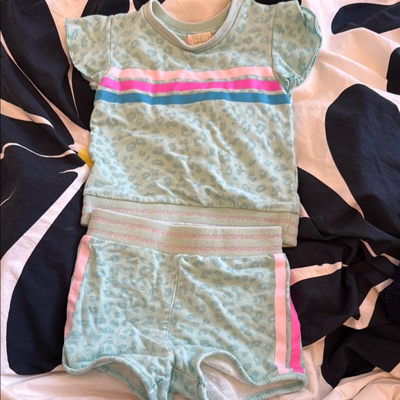 Egg Collective Mint and Pink Toddler Outfit - Picture 1 of 1